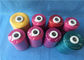Pink /Red / Blue Polyester Sewing Thread On Plastic Dyed Cone For Textile / Garment